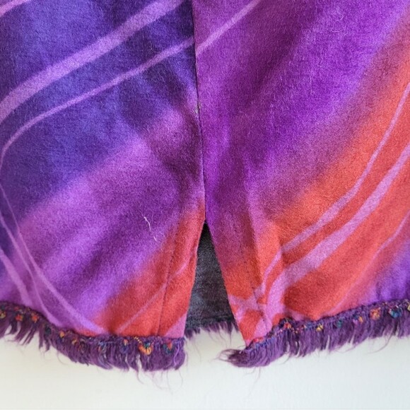 Clio Plaid Purple & Red Midi Shirt 12 Petite - Picture 6 of 8